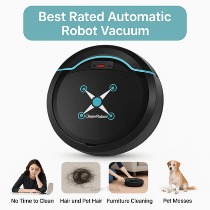 Automatic robot vacuum cleaner with intelligent navigation and mopping function
