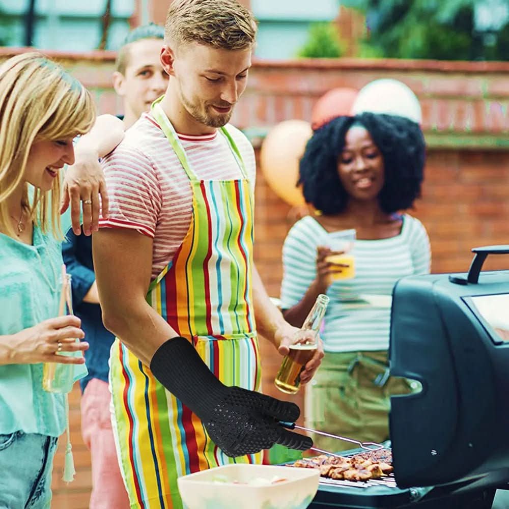 Skanto | Extremely Heat-Resistant Protective Gloves for Grilling and Kitchen