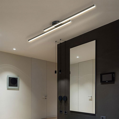 Skanto | Modern Aluminum Semi Flush Mount LED Ceiling Light | Minimalist Design for Living Room, Bedroom & Hallway