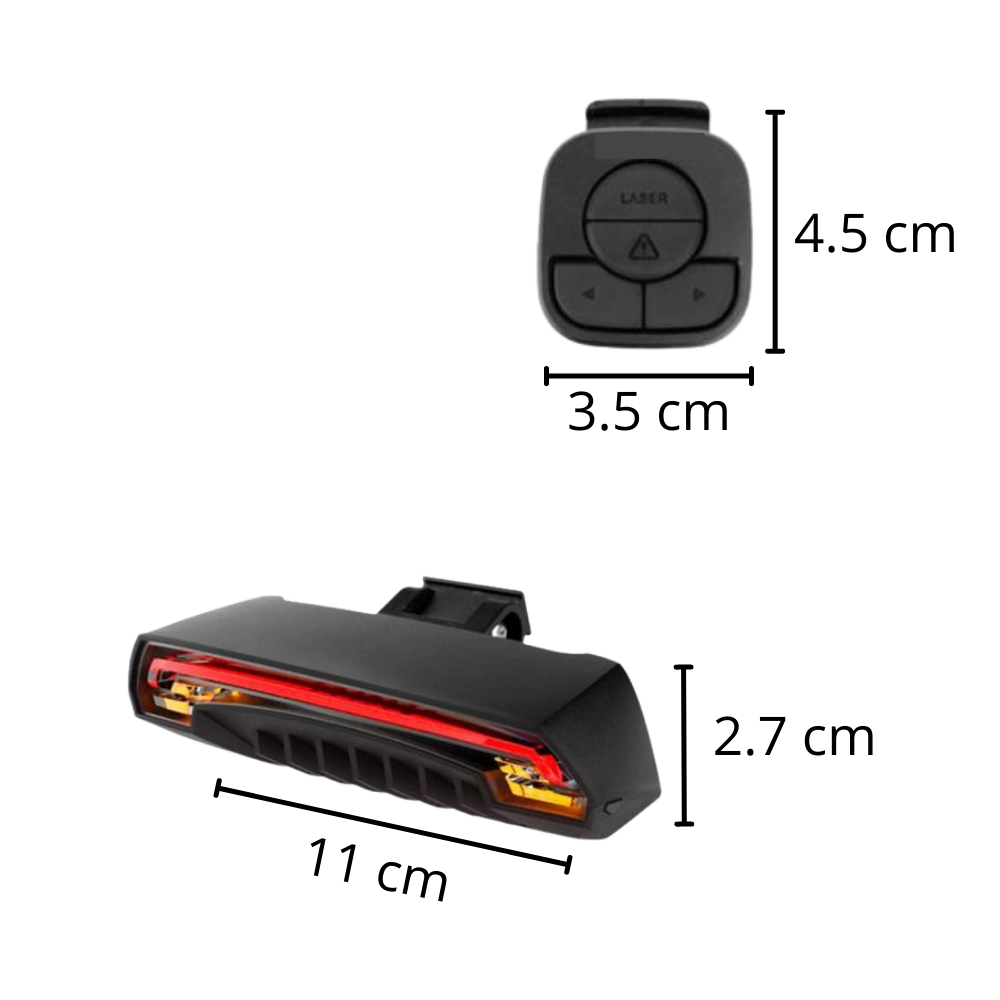 Bicycle Rear Light with Turn Signals