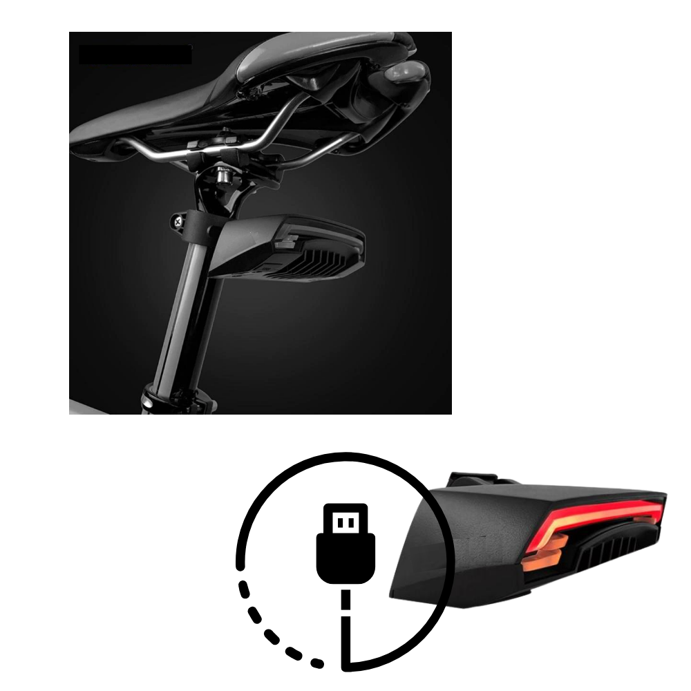 Bicycle Rear Light with Turn Signals