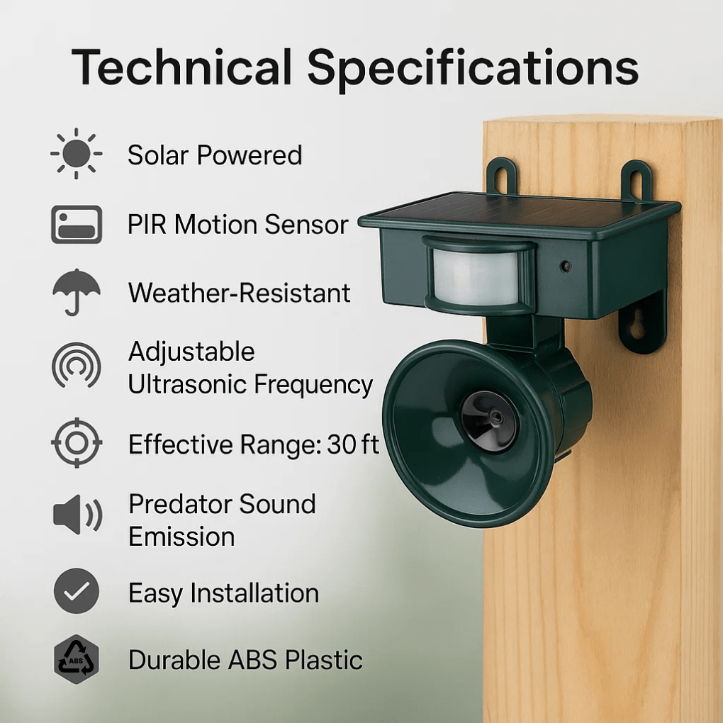 Skanto | Motion-Activated Bird Repeller for Balcony and Garden