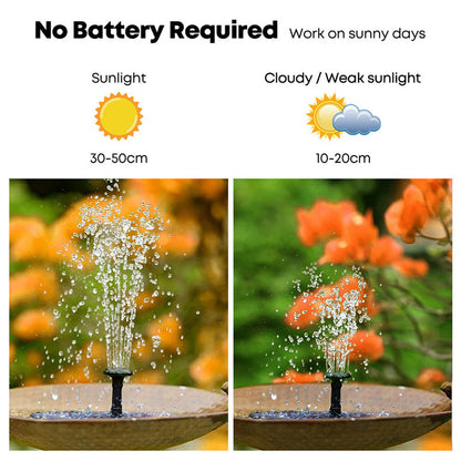 Flowbee – Elegant Solar Fountain for Garden Birds Bowlift