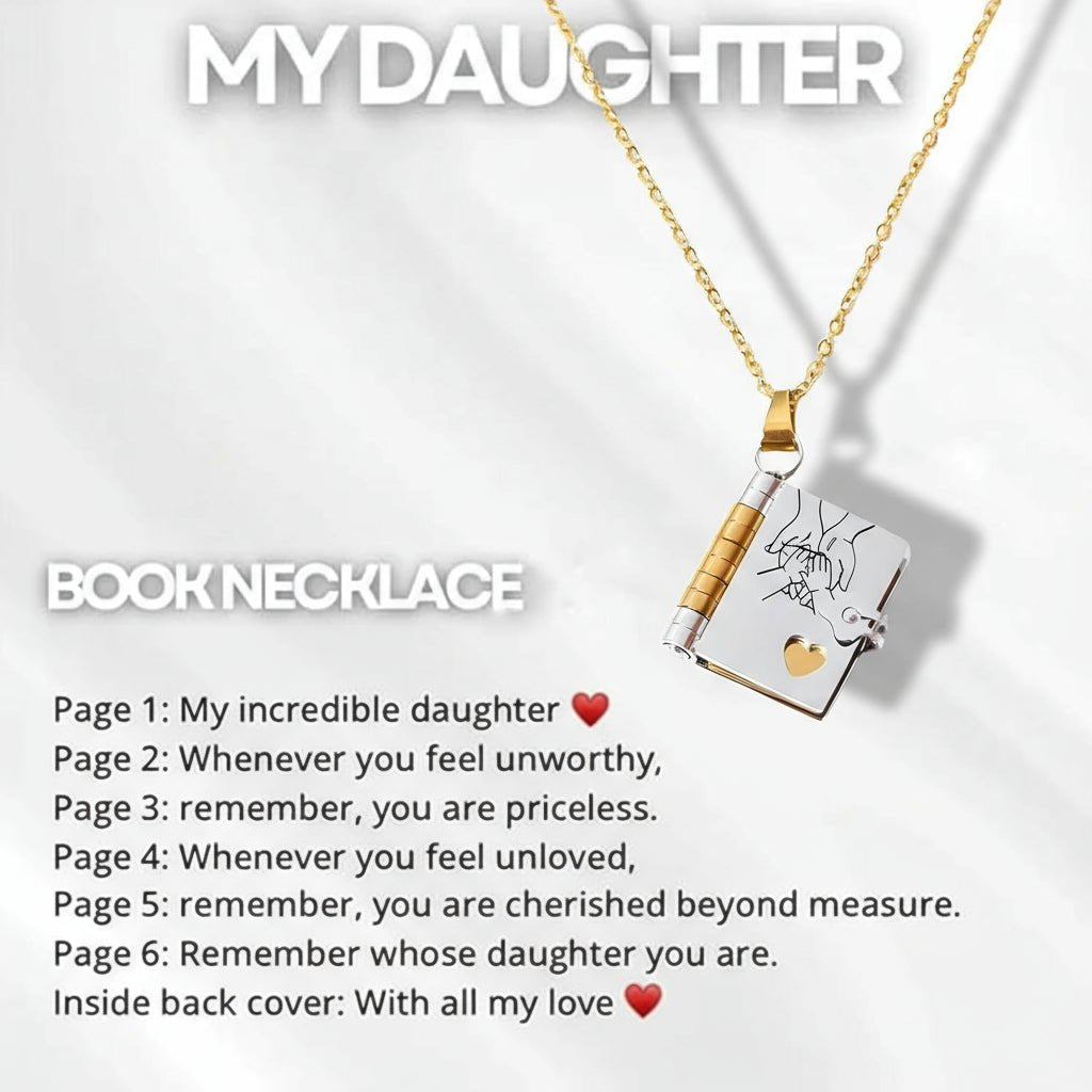 BowLift | Personalized book necklace as a memento of love and connection