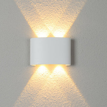 Waterproof LED wall light made of aluminum and acrylic for terraces