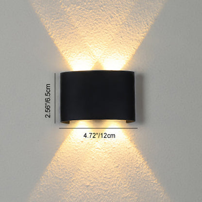 Waterproof LED wall light made of aluminum and acrylic for terraces