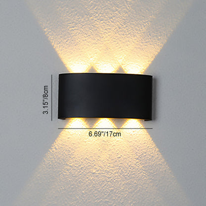 Waterproof LED wall light made of aluminum and acrylic for terraces
