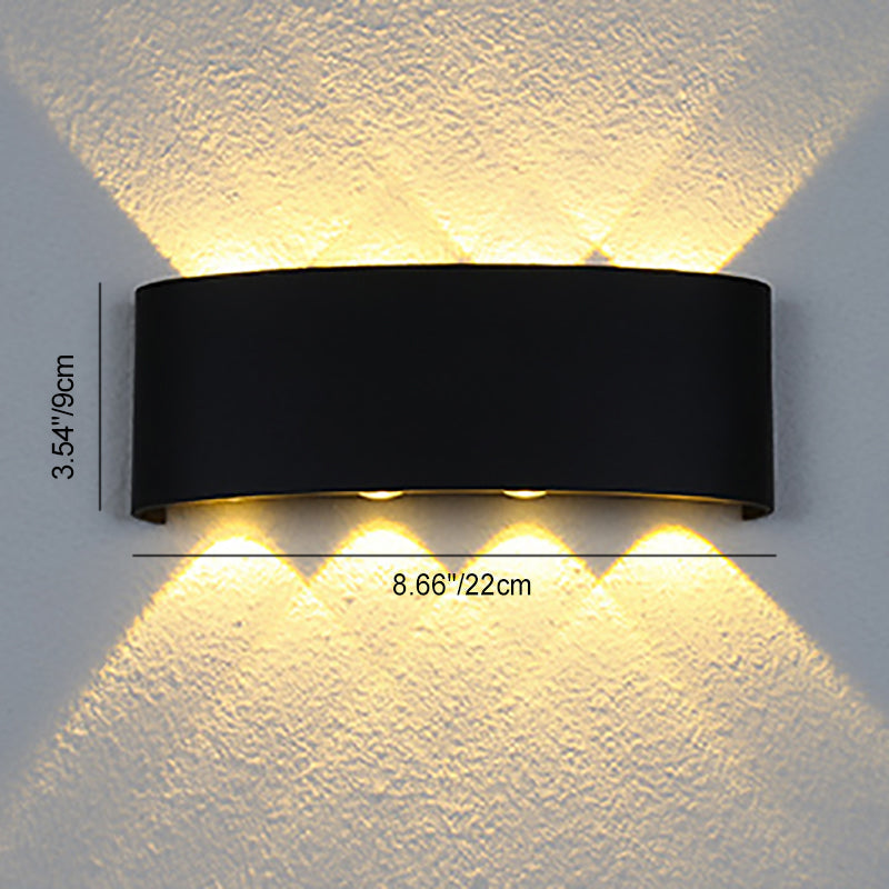 Waterproof LED wall light made of aluminum and acrylic for terraces