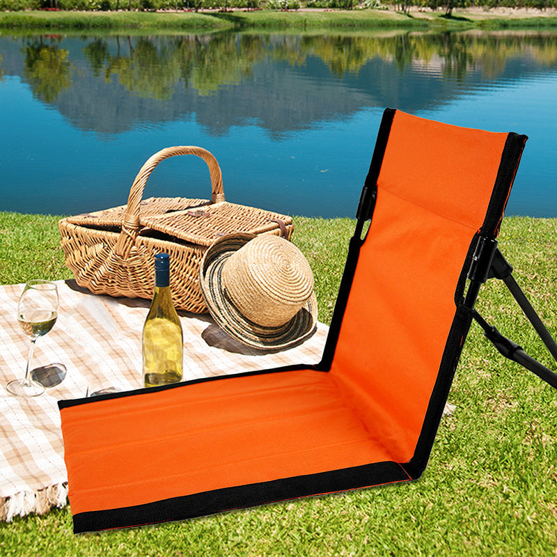 Modern Simple Oxford Fabric Aluminum Rectangular Folding Camping Chair for Outdoor Patio | Skanto
