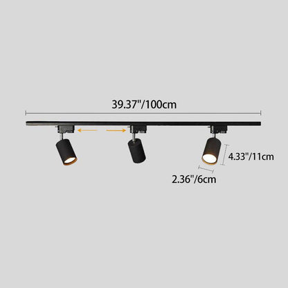 Track Light Iron 39.4 in 3 Head LED Adjustable Ceiling Lighting Modern Indoor Spotlight Fixture | Kalsten