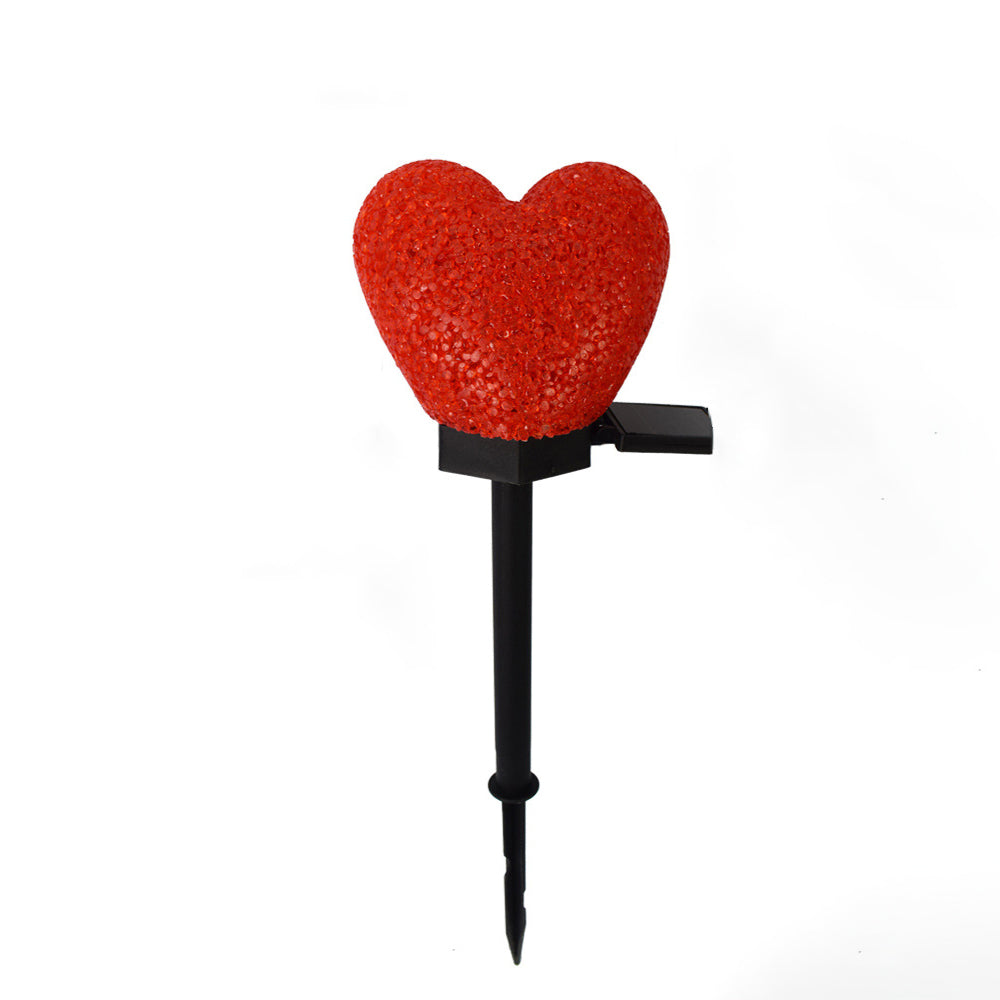 Modern Art Deco Solar Waterproof ABS Plastic & Nano Heart-Shaped Decorative LED Outdoor Light Landscape Lighting For Garden & Outdoor Patio | Bowlift