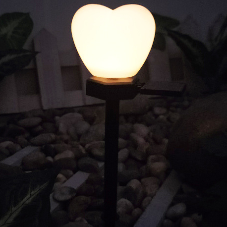 Modern Art Deco Solar Waterproof ABS Plastic & Nano Heart-Shaped Decorative LED Outdoor Light Landscape Lighting For Garden & Outdoor Patio | Bowlift