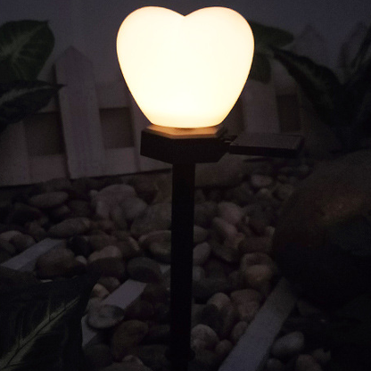 Modern Art Deco Solar Waterproof ABS Plastic & Nano Heart-Shaped Decorative LED Outdoor Light Landscape Lighting For Garden & Outdoor Patio | Bowlift