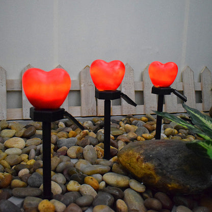 Modern Art Deco Solar Waterproof ABS Plastic & Nano Heart-Shaped Decorative LED Outdoor Light Landscape Lighting For Garden & Outdoor Patio | Bowlift