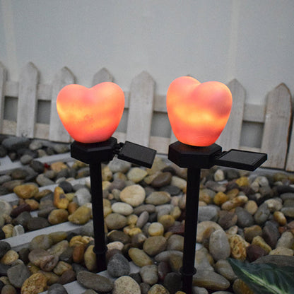 Modern Art Deco Solar Waterproof ABS Plastic & Nano Heart-Shaped Decorative LED Outdoor Light Landscape Lighting For Garden & Outdoor Patio | Bowlift