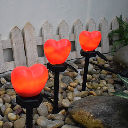 Modern Art Deco Solar Waterproof ABS Plastic & Nano Heart-Shaped Decorative LED Outdoor Light Landscape Lighting For Garden & Outdoor Patio | Bowlift