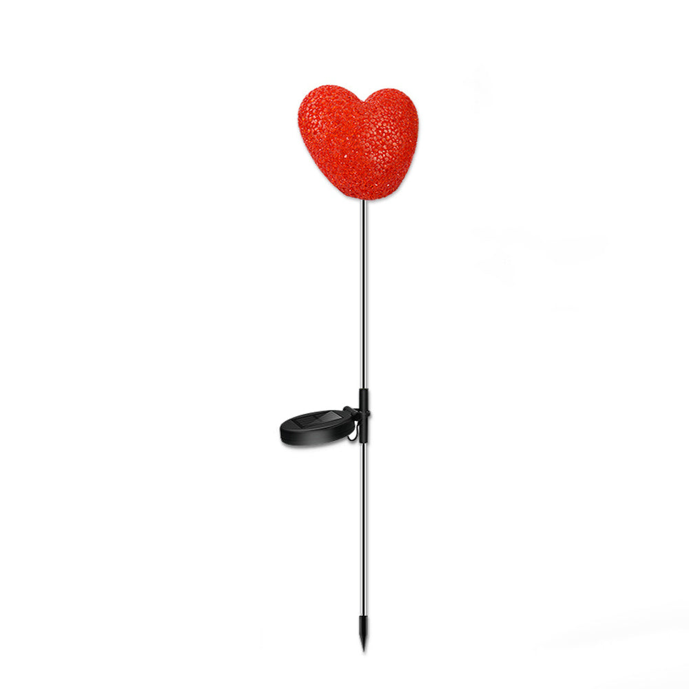 Modern Art Deco Solar Waterproof ABS Plastic & Nano Heart-Shaped Decorative LED Outdoor Light Landscape Lighting For Garden & Outdoor Patio | Bowlift