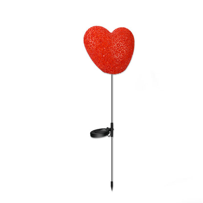 Modern Art Deco Solar Waterproof ABS Plastic & Nano Heart-Shaped Decorative LED Outdoor Light Landscape Lighting For Garden & Outdoor Patio | Bowlift