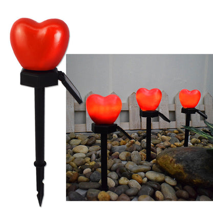 Modern Art Deco Solar Waterproof ABS Plastic & Nano Heart-Shaped Decorative LED Outdoor Light Landscape Lighting For Garden & Outdoor Patio | Bowlift