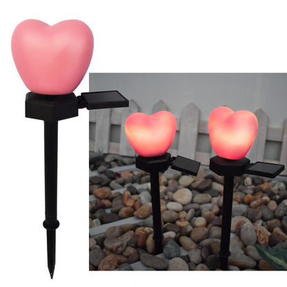 Modern Art Deco Solar Waterproof ABS Plastic & Nano Heart-Shaped Decorative LED Outdoor Light Landscape Lighting For Garden & Outdoor Patio | Bowlift
