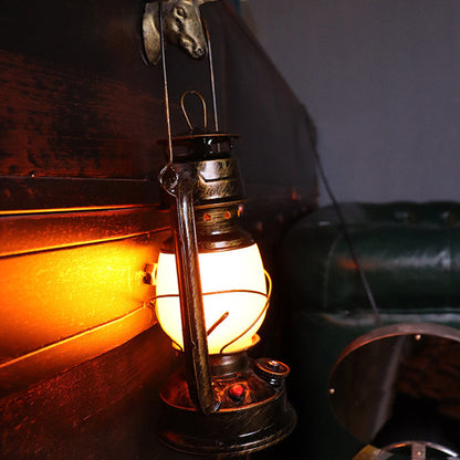 Traditional Vintage Carousel Horse Lamp, Iron and Acrylic Table Lamp with LED Lighting for the Living Room