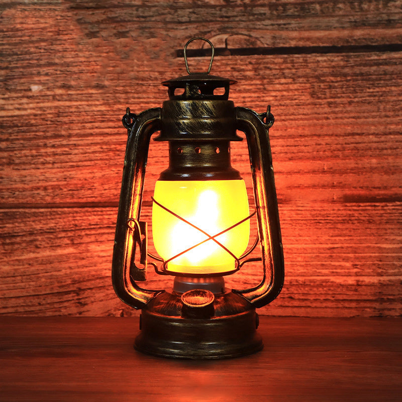 Traditional Vintage Carousel Horse Lamp, Iron and Acrylic Table Lamp with LED Lighting for the Living Room