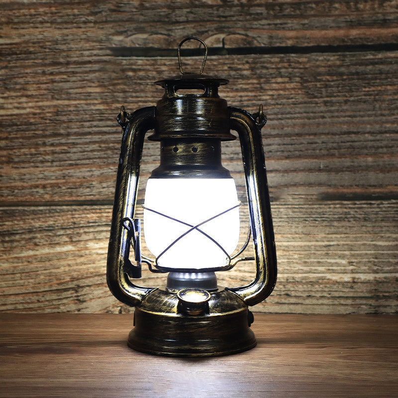 Traditional Vintage Carousel Horse Lamp, Iron and Acrylic Table Lamp with LED Lighting for the Living Room