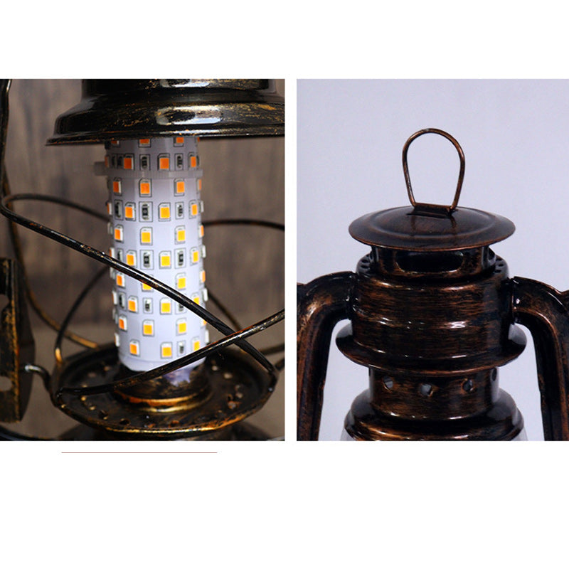 Traditional Vintage Carousel Horse Lamp, Iron and Acrylic Table Lamp with LED Lighting for the Living Room