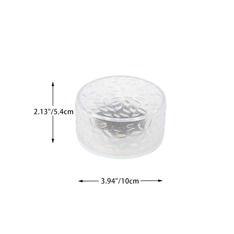 Modern Minimalist Solar Round Ice Brick Shape Acrylic LED Outdoor Light For Garden | Bowlift