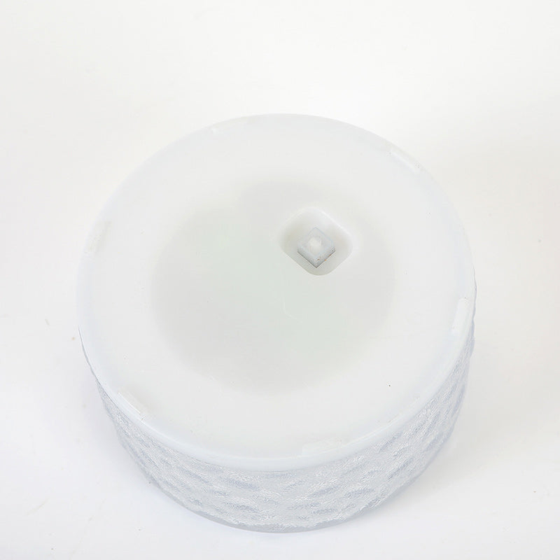 Modern Minimalist Solar Round Ice Brick Shape Acrylic LED Outdoor Light For Garden | Bowlift