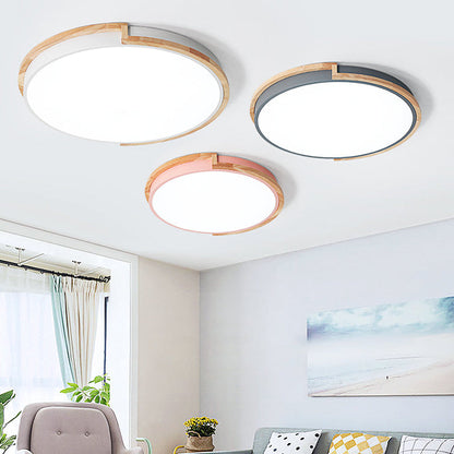 Frendorf | Nordic LED ceiling light with wooden frame