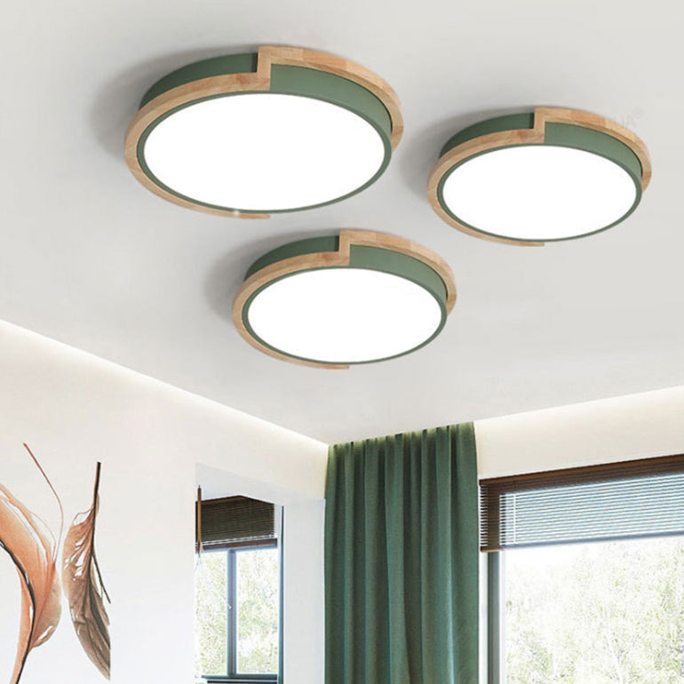 Frendorf | Nordic LED ceiling light with wooden frame