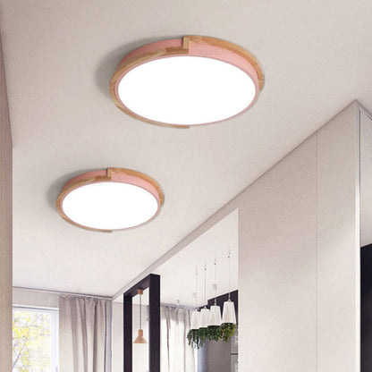 Frendorf | Nordic LED ceiling light with wooden frame