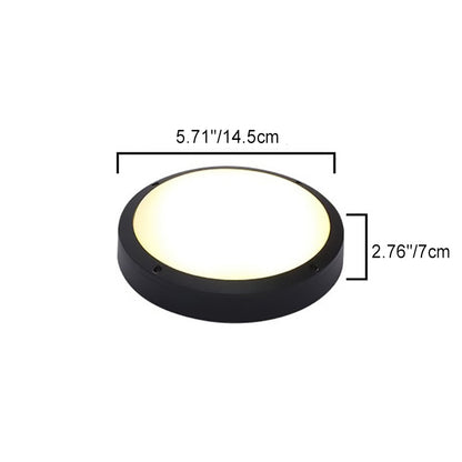 Modern Minimalist Waterproof Round Aluminum Acrylic LED Outdoor Flush Mount Ceiling Light For Garden | Kalsten