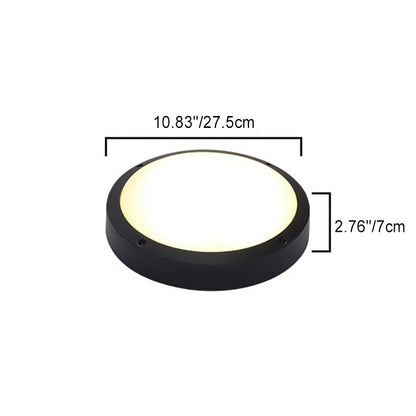 Modern Minimalist Waterproof Round Aluminum Acrylic LED Outdoor Flush Mount Ceiling Light For Garden | Bowlift