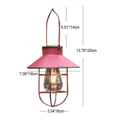 Traditional Vintage Solar Waterproof Round Table Oval Mesh Iron 1-Light Outdoor Light For Garden | Bowlift