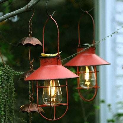 Traditional Vintage Solar Waterproof Round Table Oval Mesh Iron 1-Light Outdoor Light For Garden | Bowlift