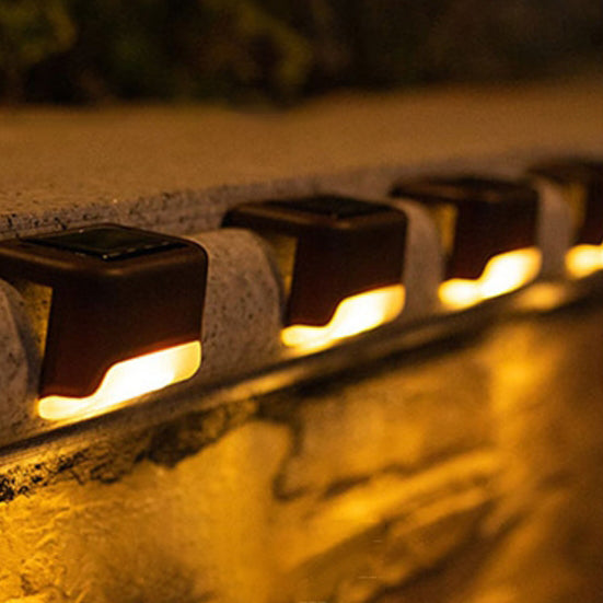 Contemporary Industrial PP Square Waterproof LED Solar Outdoor Step Light For Garden | Kalsten
