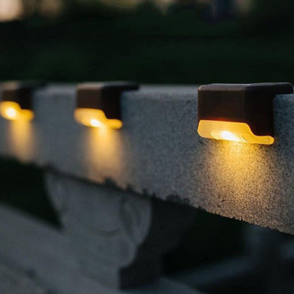 Contemporary Industrial PP Square Waterproof LED Solar Outdoor Step Light For Garden | Kalsten