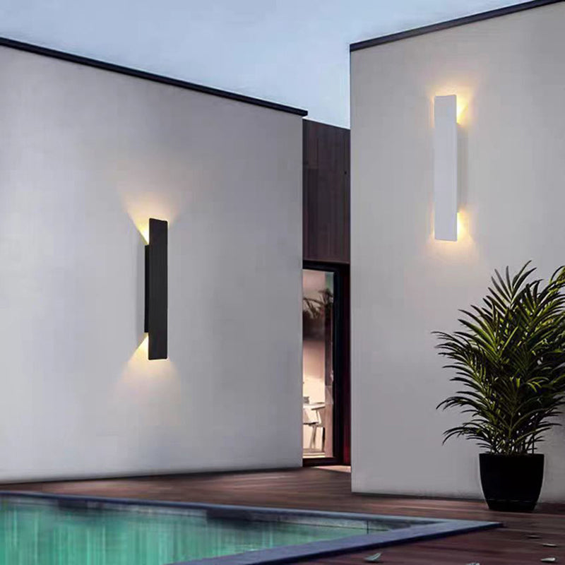 Skanto | Modern Minimalist Long Stripe Aluminum Acrylic LED Waterproof Wall Lamp for Outdoor Patio