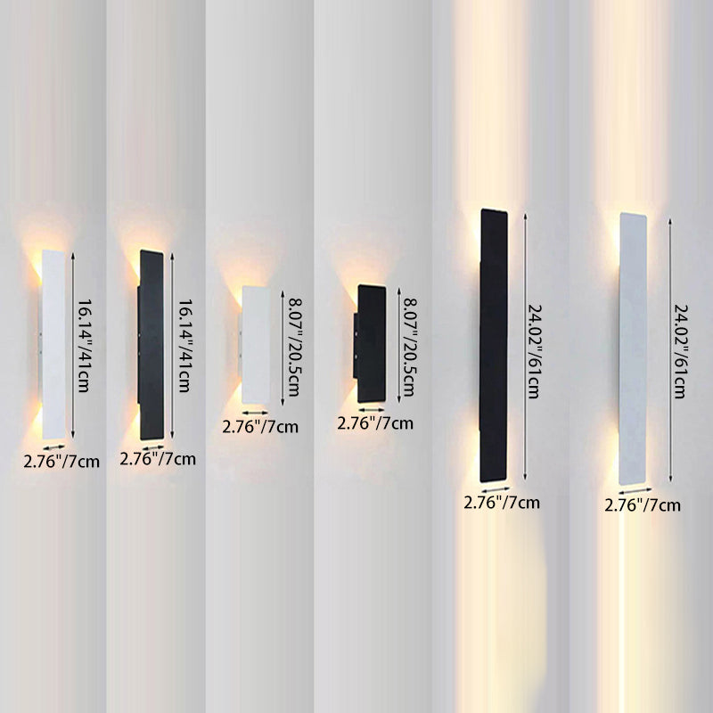Skanto | Modern Minimalist Long Stripe Aluminum Acrylic LED Waterproof Wall Lamp for Outdoor Patio