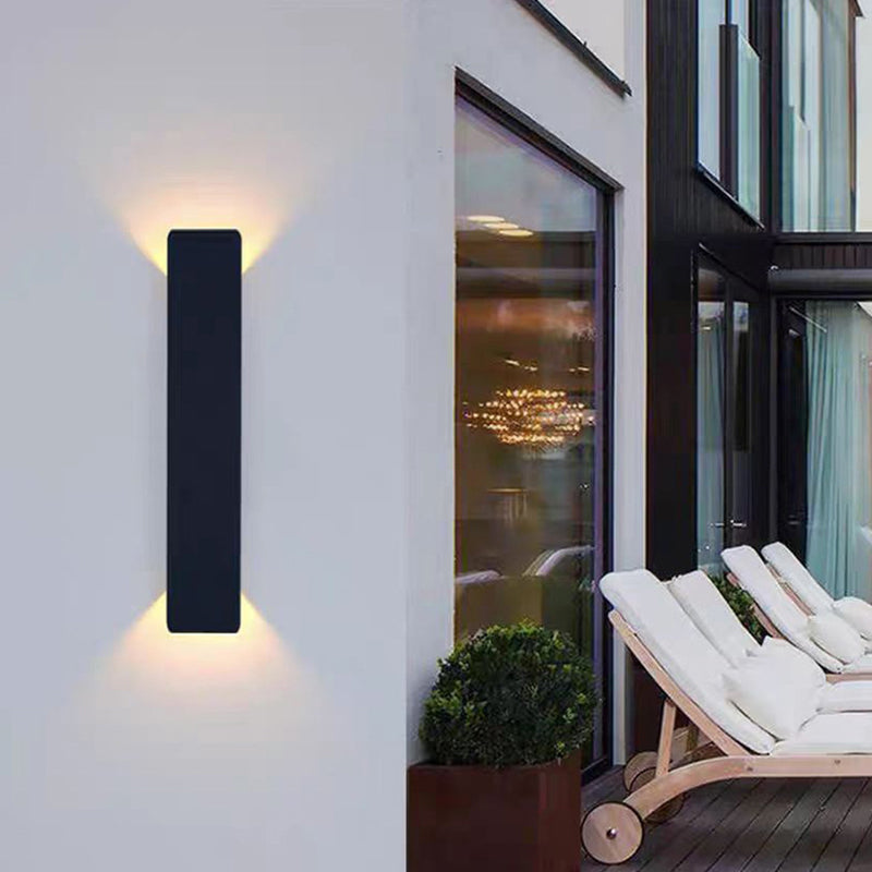 Skanto | Modern Minimalist Long Stripe Aluminum Acrylic LED Waterproof Wall Lamp for Outdoor Patio