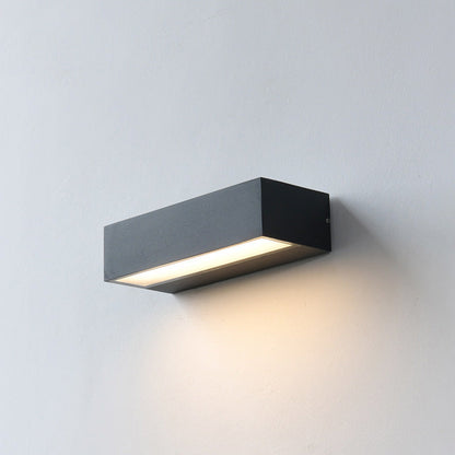 Modern Minimalist Rectangular Bar Waterproof Aluminum LED Wall Sconce Lamp For Garden | Bowlift