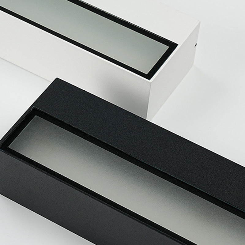 Modern Minimalist Rectangular Bar Waterproof Aluminum LED Wall Sconce Lamp For Garden | Bowlift