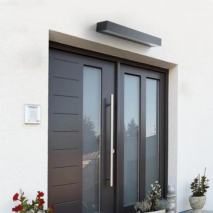 Modern Minimalist Rectangular Bar Waterproof Aluminum LED Wall Sconce Lamp For Garden | Bowlift