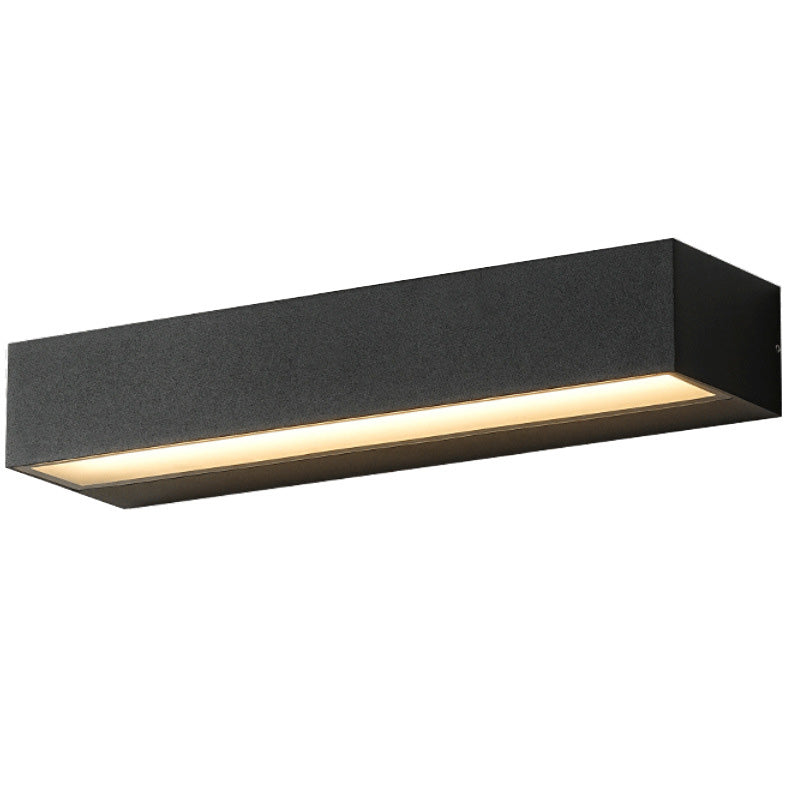 Modern Minimalist Rectangular Bar Waterproof Aluminum LED Wall Sconce Lamp For Garden | Bowlift