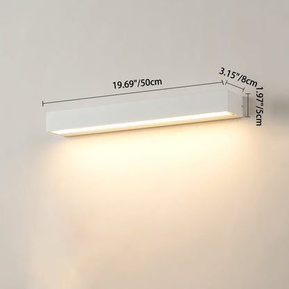 Modern Minimalist Rectangular Bar Waterproof Aluminum LED Wall Sconce Lamp For Garden | Bowlift