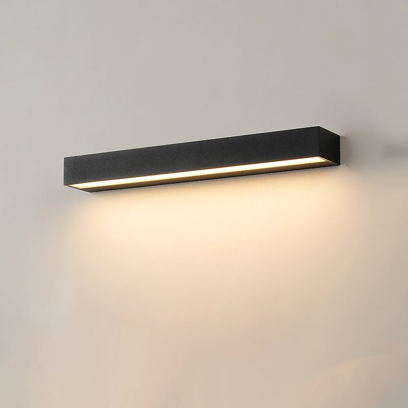Modern Minimalist Rectangular Bar Waterproof Aluminum LED Wall Sconce Lamp For Garden | Bowlift
