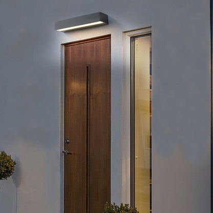 Modern Minimalist Rectangular Bar Waterproof Aluminum LED Wall Sconce Lamp For Garden | Bowlift