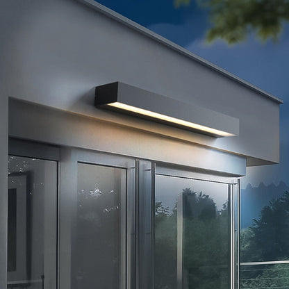Modern Minimalist Rectangular Bar Waterproof Aluminum LED Wall Sconce Lamp For Garden | Bowlift